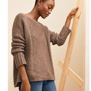 Eileen Fisher Alpaca & Cotton Dolman Sleeved Sweater Size M/M